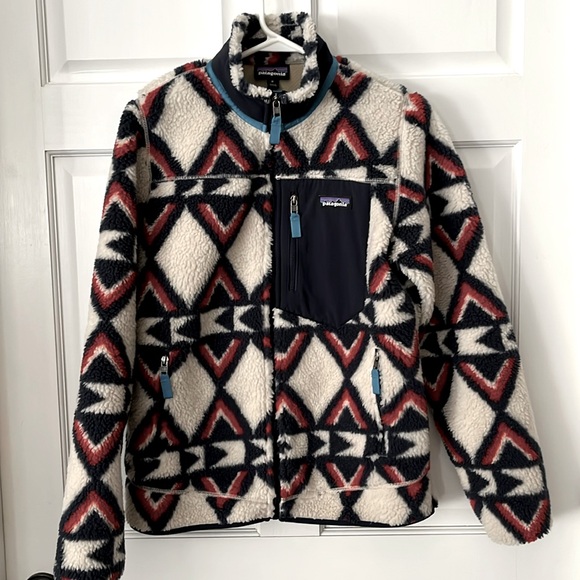Like New🔥 Patagonia Classic Retro-X Fleece Jacket Brass Hawk: Smolder Blue M - Picture 4 of 17